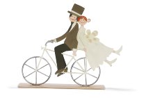 sposi sulla bici 25 cm; 4 pz.