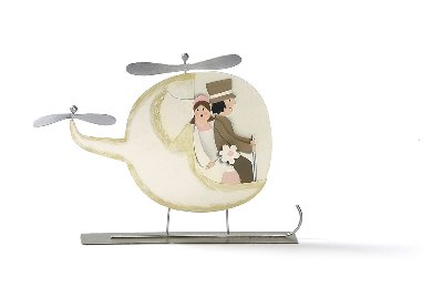 Bridal couple Helicopter 2 pcs. 15 cm