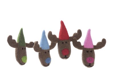 Tête de cerf (avec nez lumineux)