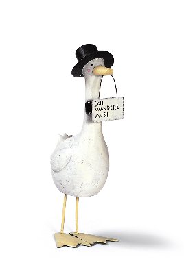 Goose "Ich wandere aus" 40 cm 2 pcs