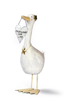 Gans "Vegetarier sind lieb" 40 cm VE 2