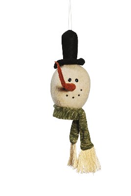 snowman head with scarf 18 cm 12 pcs