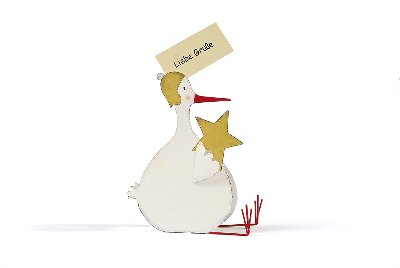 Clip duck with star 8 pcs 15 cm