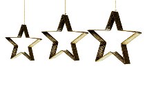 hanger star SET/3 silver 25-33 cm 2 Sets