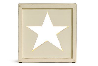 frame with star and LED 30x30 cms 2 pcs.