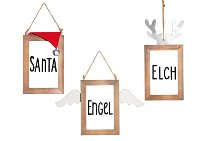 Frame, 24 pcs, 3 asst 14x21 cms (Santa/Elch/Engel)