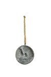 sfera con renna argento 6 cm; 12 pz.