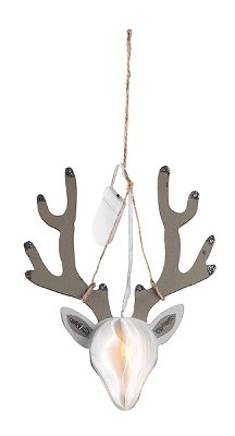tête de cerf 20 cm avec LED12 pcs.