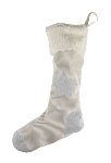 bottes en tissu creme /argent 35x22 cm 8 pcs.