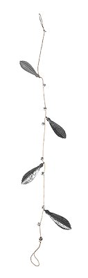 Guirlande feuilles en métal 115 cm, 8 pcs