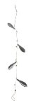 metal garland leafs 115 cm 8 pc