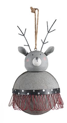 christmasball rendeer 20 cm 6 pcs.