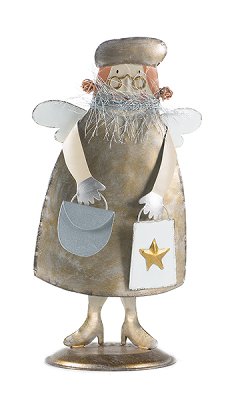 Dame dorée avec lunettes 21 cm 2 pcs