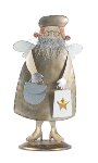 Dame dorée avec lunettes 21 cm 2 pcs