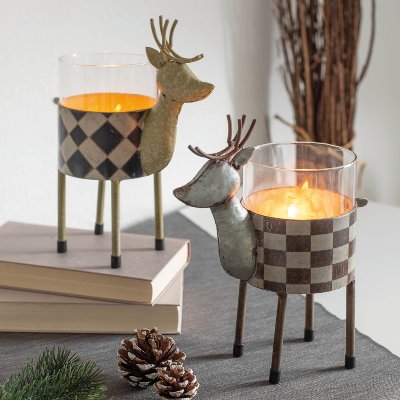 tealightholder deer 24 cm 4 pcs.