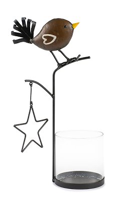 Teelichthalter Vogel 33 cm VE 3