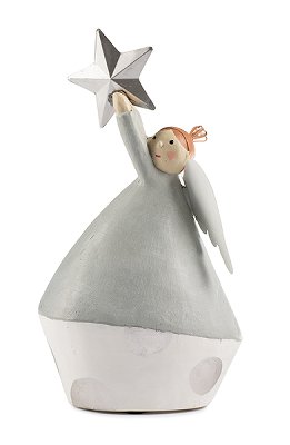 angelo con stella 27 cm; 2 pz.