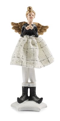 Ange avec une robe blanche 17 cm 12 pcs.