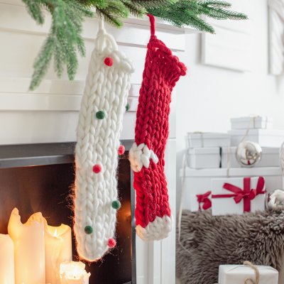 Chaussette de Noël rouge