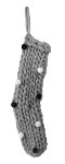 botte en laine à tricoter gris à pois 48 cm 8 p