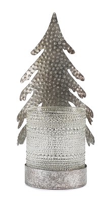 portacandela albero argento 29 cm; 4 pz.