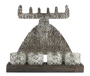 photophore renne argent 35x30 cm 3 pcs.