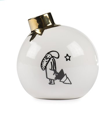 Vase Kugel mit Nikolaus 11 cm VE 10