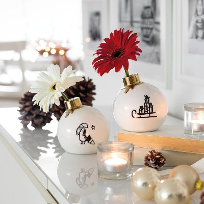 Vase Kugel mit Nikolaus 11 cm VE 10