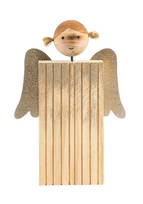 angelo legno 19 cm; 12 pz.