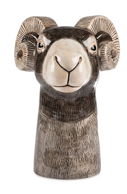 Vase bélier tête 25 cm, 2 pcs.