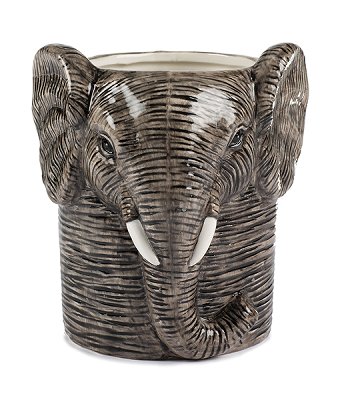 Vase Elefant Kopf 18 cm VE 2