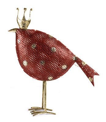 Bird red with LED 42 cm 2 pcs.