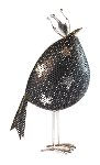 Oiseau noir avec étoiles et LED. 2 pcs 42 cm
