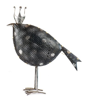 Vogel schwarz/Punkte mit LED 42 cm VE 2