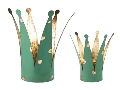 Candleholder Crown set/2 24+37 cm 2 pcs/sets