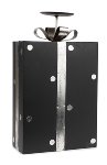 Kerzenhalter Geschenk schwarz/silber 22x37 cm VE 2