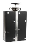 Candleholder Giftbox black/silver 22x37 cm 4 pcs