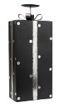 Kerzenhalter Geschenk schwarz/silber 20x48 cm VE 2