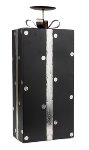 Candleholder Giftbox black/silver 20x48 cm 2 pcs