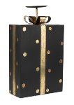Candleholder Giftbox black/gold 22x37 cm 2 pcs