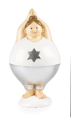 Gymnastik Lady 15 cm silber VE 4