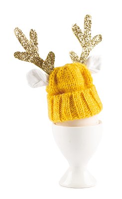 deer eggwarmer yellow 10 cm 12 pcs.
