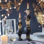 Kerzenhalter Lady gold 50 cm VE 2