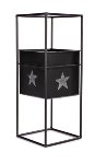 flower pot with silver stars 16x41 cm 2 pcs.