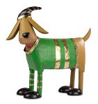 Hund grüner Pullover