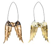 wings ornament with LED 2 ass 27 cm 4 pcs.