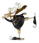 Rentier schwarz auf Schlittschuhen 46 cm VE 2