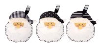 santa head cuterly bag 3 ass. 16x16 cm 24 pcs.