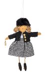 Anhänger Lady mit schwarzer Jacke 20 cm VE 6