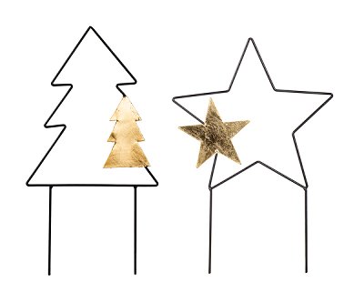 Albero/Stella da piantare 2 ass.